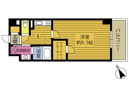 S-FORT大分寿町(1K/7階)の間取り写真