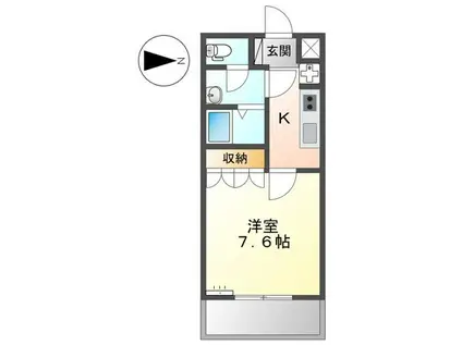 チェリーコーポ(1K/1階)の間取り写真