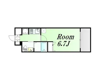 エステムコート梅田・天神橋IIIアヴァンテ(1K/8階)の間取り写真