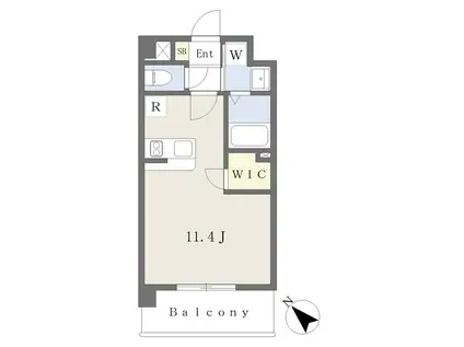 SAUDE(ワンルーム/5階)の間取り写真