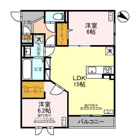 D-RESIDENCE西念(2LDK/3階)の間取り写真