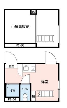 KULA不動前(ワンルーム/1階)の間取り写真