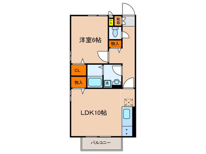 グランパルク(1LDK/1階)の間取り写真