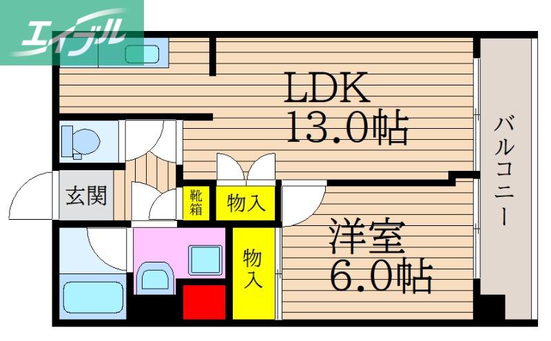 近藤セントラルビル(1LDK/4階)の間取り写真