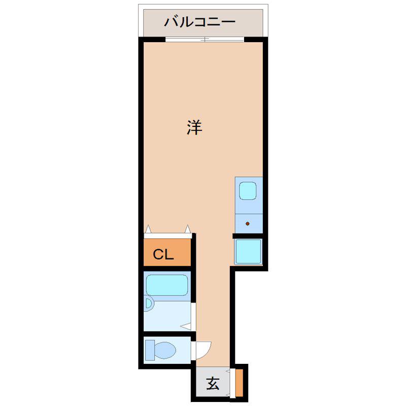 ソレイユ水堂(ワンルーム/2階)の間取り写真