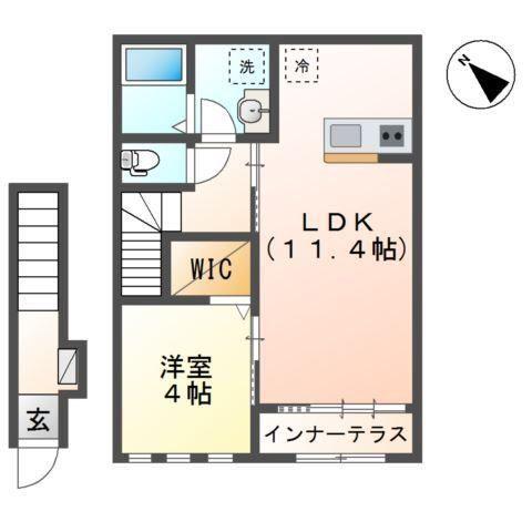 ウィズダム コート(1LDK/2階)の間取り写真