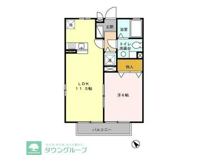 マミーパレス(1LDK/2階)の間取り写真