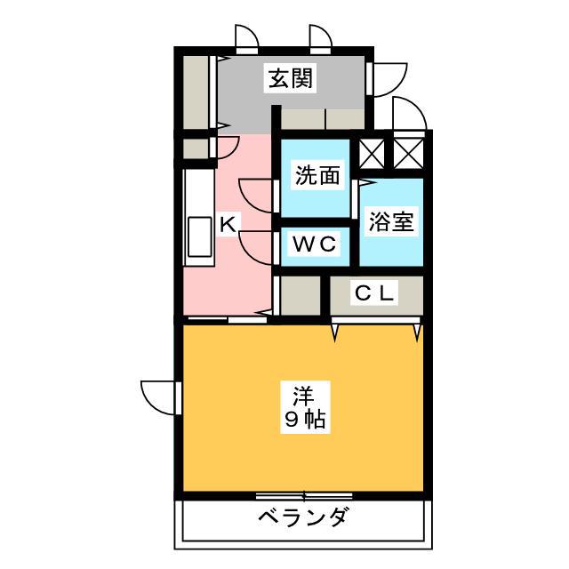 SOLEIL 利平治(1K/1階)の間取り写真