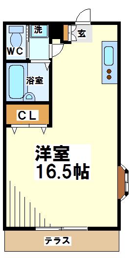 グリーンメゾネット(1K/1階)の間取り写真