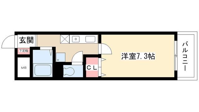ラピアス吹上(1K/5階)の間取り写真