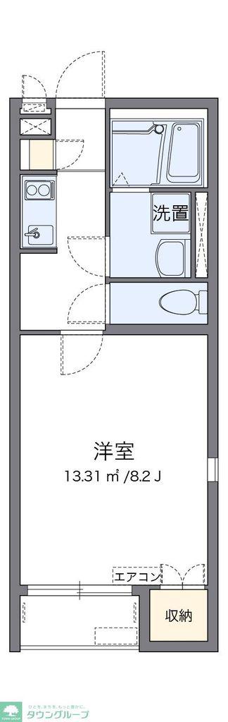 レオネクストコーポ 地純(1K/2階)の間取り写真