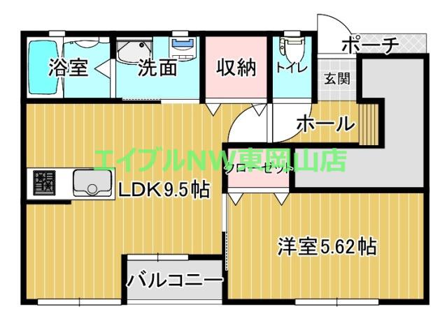 ソラリア(1LDK/1階)の間取り写真