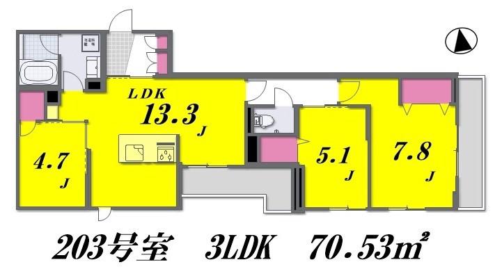SHAMAISON グランデ板橋(3LDK/2階)の間取り写真