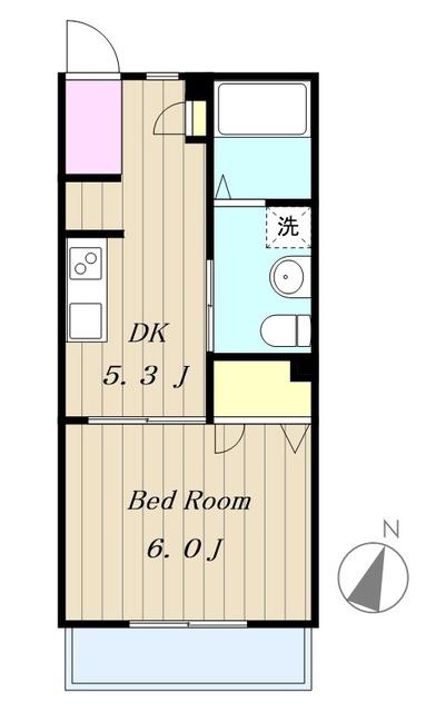 FRAIS ILE フレイル(1DK/1階)の間取り写真