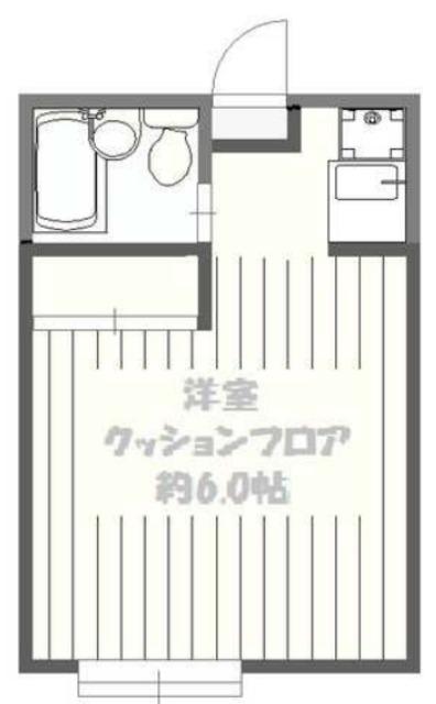 カサブランカ西葛西(ワンルーム/2階)の間取り写真