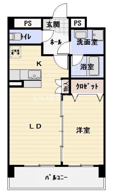 センサーレ(1LDK/2階)の間取り写真