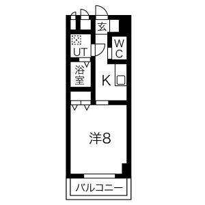 すまいる小坂(1K/1階)の間取り写真