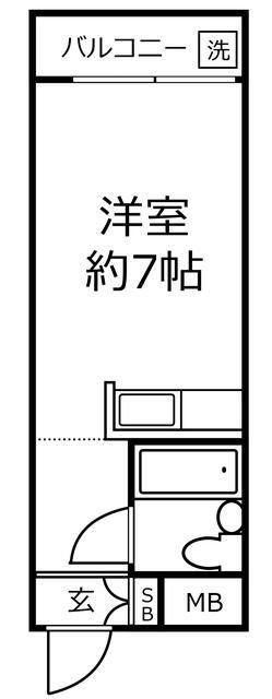 リエス千葉新町(ワンルーム/3階)の間取り写真