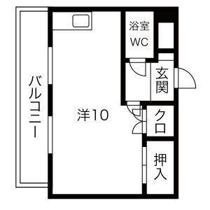 プレアール名古屋日比野(ワンルーム/2階)の間取り写真