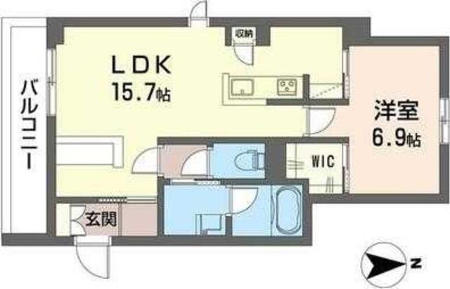 サンワハウス(1LDK/2階)の間取り写真