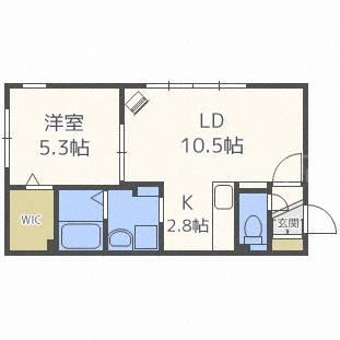 グランメール 美園6-3(1LDK/1階)の間取り写真
