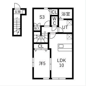 アリトピア(1SLDK/2階)の間取り写真