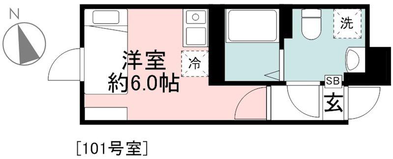 COMODO ABITARE(ワンルーム/1階)の間取り写真