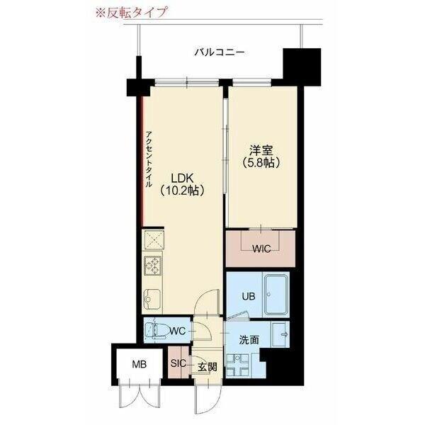 グランカーサ新大阪サウス(1LDK/8階)の間取り写真