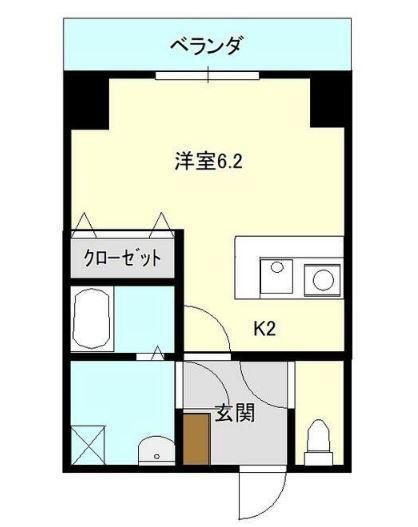 ドルフィン松縄(ワンルーム/7階)の間取り写真