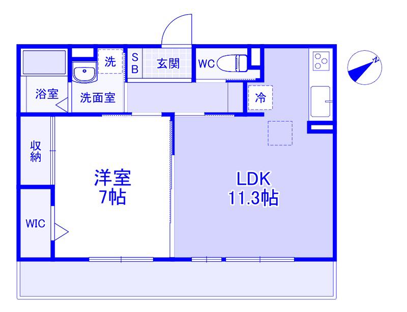 シャルマンK・S(1LDK/3階)の間取り写真