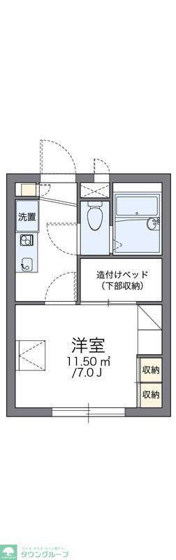 レオパレストレディオス(1K/1階)の間取り写真