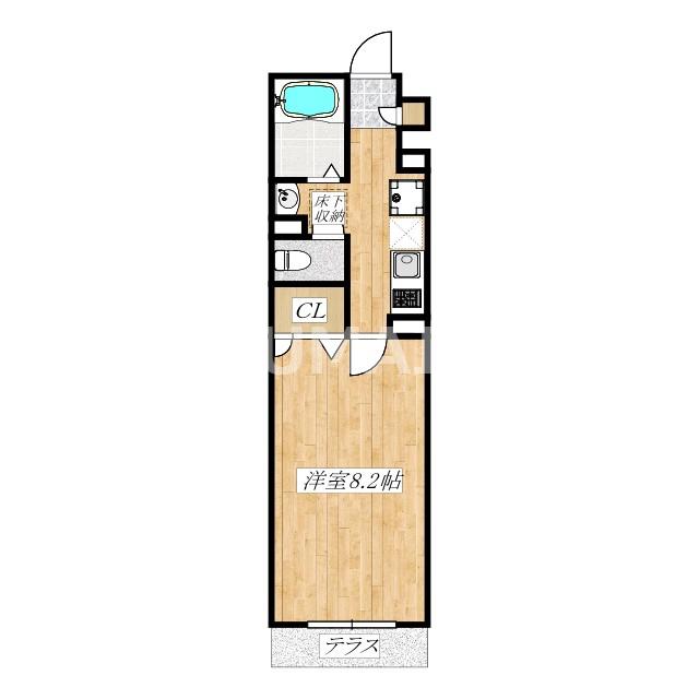 BELIEVE HOUSE(1K/1階)の間取り写真