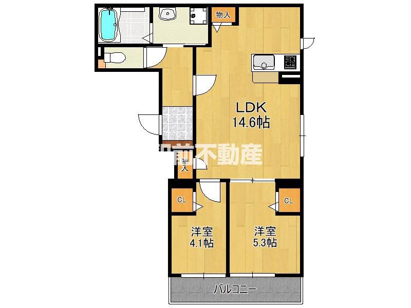 アクシス ヴィラ(2LDK/2階)の間取り写真