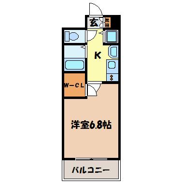 プレサンス泉セントマーク(1K/6階)の間取り写真