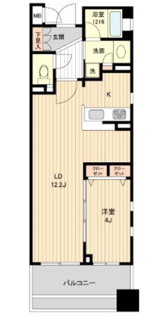 HF銀座レジデンスイースト(1LDK/10階)の間取り写真