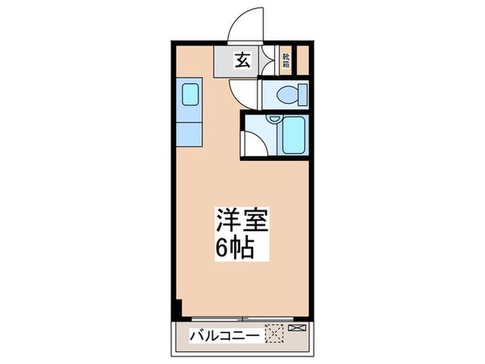 彦治郎マンション(ワンルーム/2階)の間取り写真