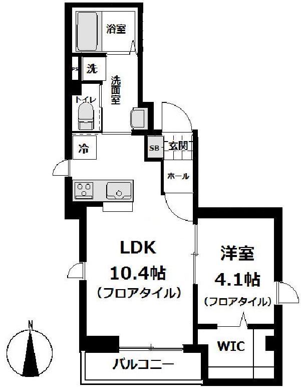 グレイステラス北千住(1LDK/3階)の間取り写真