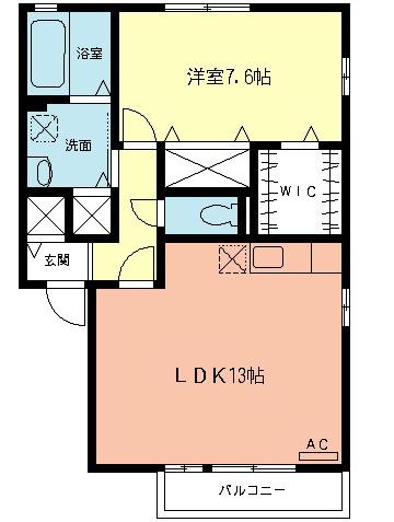 ヴェルドミール(1LDK/2階)の間取り写真