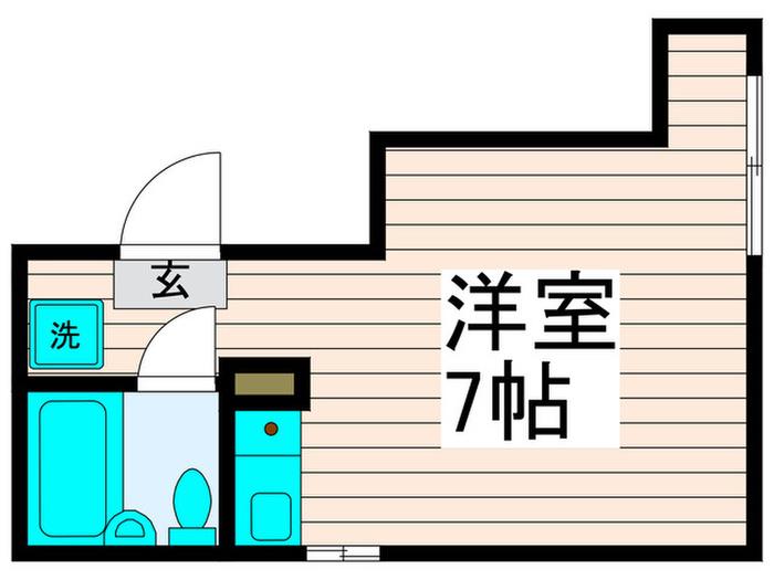 エスポワール西新井(ワンルーム/2階)の間取り写真