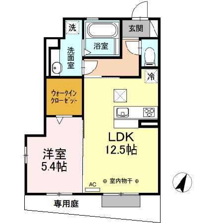 メゾンSAKURAII(1LDK/1階)の間取り写真