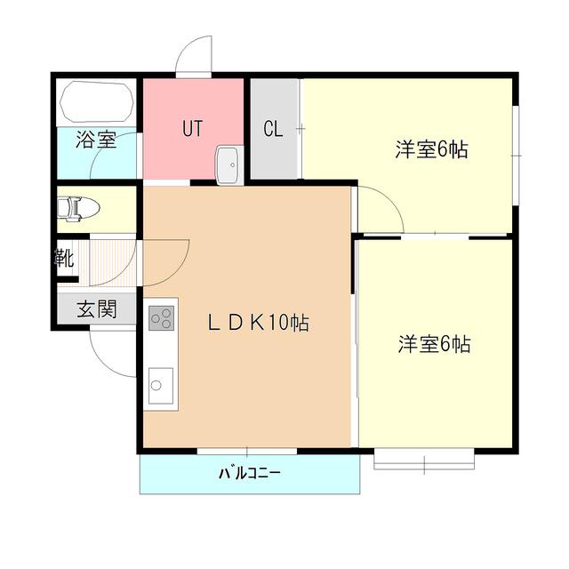 フラワーガーデン(2LDK/3階)の間取り写真