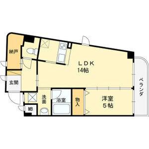 アンアーク(1LDK/2階)の間取り写真