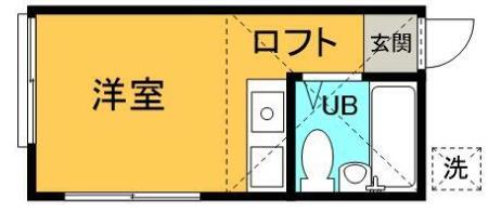 ルネモレーン立川(ワンルーム/1階)の間取り写真