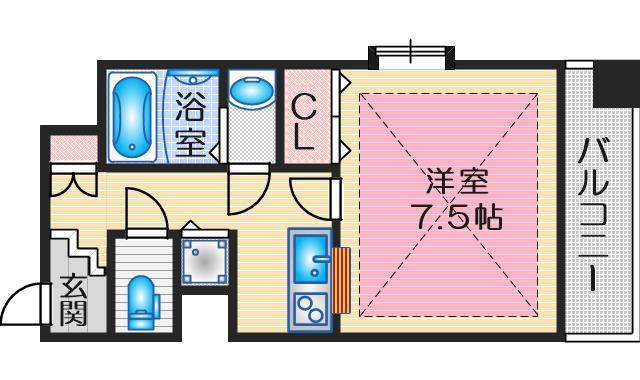 MSPALAZZO(1K/4階)の間取り写真