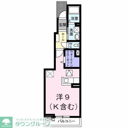 プリートアロッジオ ウーノ(ワンルーム/1階)の間取り写真