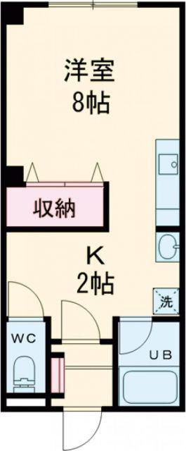 アールズコート港(1K/1階)の間取り写真