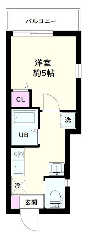 NSGATE江北1(1K/2階)の間取り写真