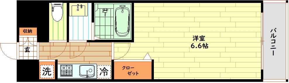 プレサンス大国町アドロッソ(1K/11階)の間取り写真
