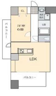 MITOMIBRILLANZ(1LDK/5階)の間取り写真