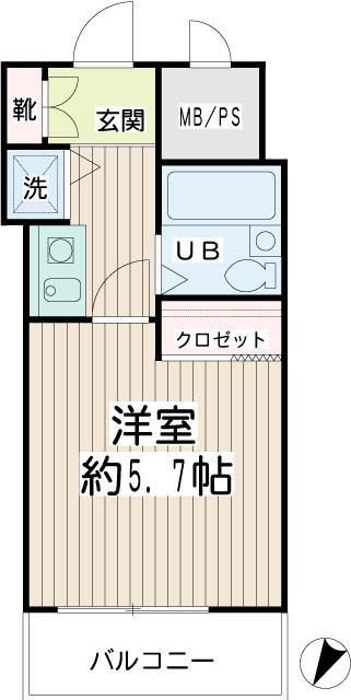 ネオマイム新子安弐番館(1K/5階)の間取り写真